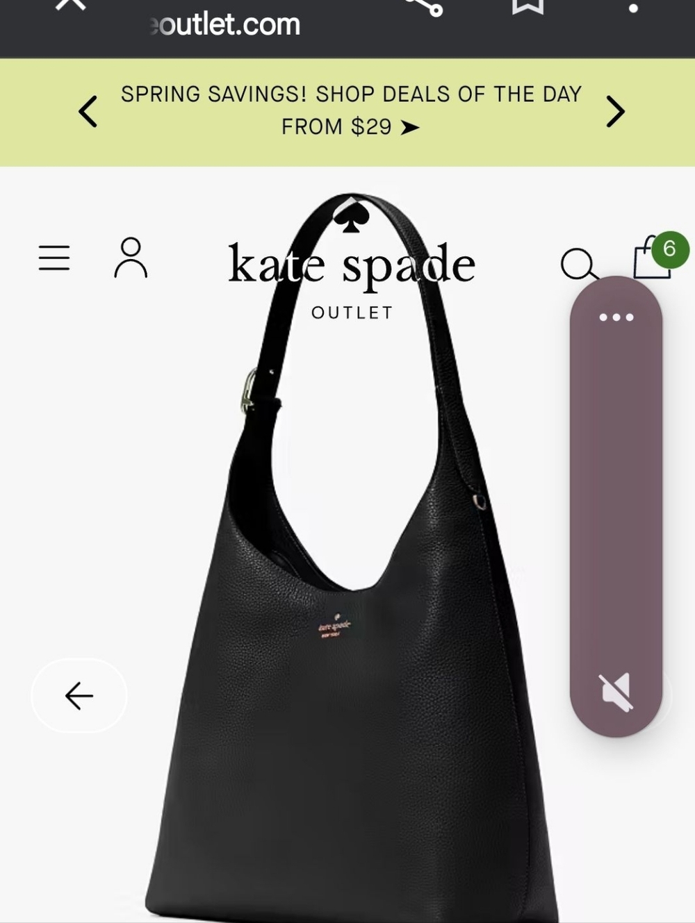 kate spade Black Leather Shoulder Bag - Picture 8 of 8
